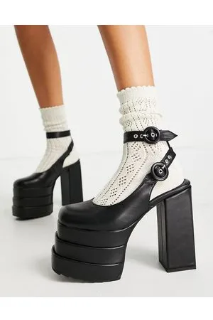 Lamoda Videogames - Scarpe con tacco nere con plateau oversize