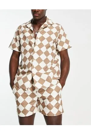 South Beach Camicia da spiaggia con stampa a scacchi