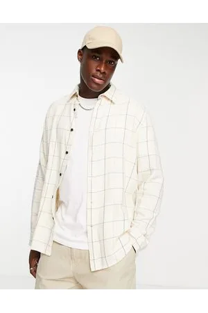 SELECTED Will - Camicia a griglia crema