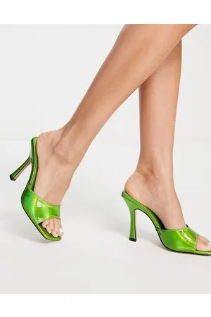 Topshop Sami - Sabot verdi con tacco alto