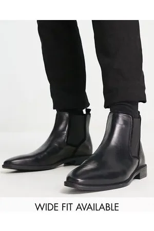 ASOS Stivaletti Chelsea in pelle nera