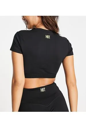HIIT Crop top con cut-out - BLACK