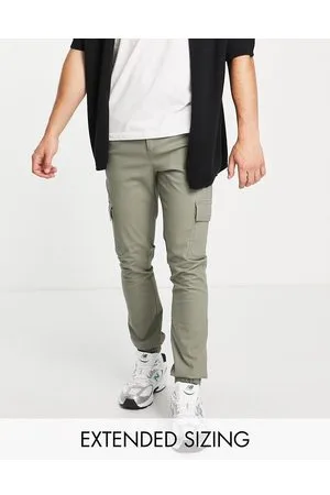 ASOS Pantaloni cargo skinny kaki chiaro con fondo elasticizzato