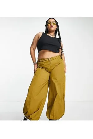 Daisy Street Pantaloni comodi stile paracadutista a fondo ampio kaki con coulisse in vita