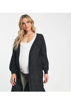 Mama;licious Mamalicious Maternity - Cardigan taglio lungo avvolgente con cintura