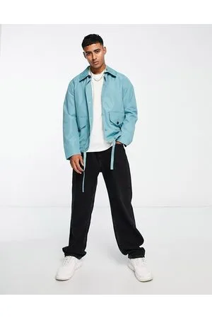 Harry Brown Giacca leggera color verde-azzurro