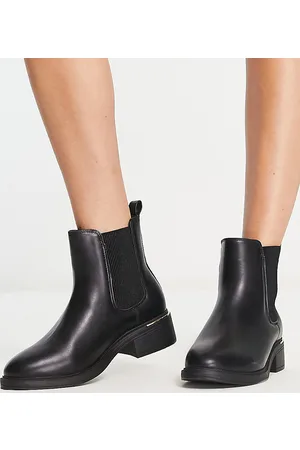 Schuh Colette - Stivaletti Chelsea neri a pianta larga