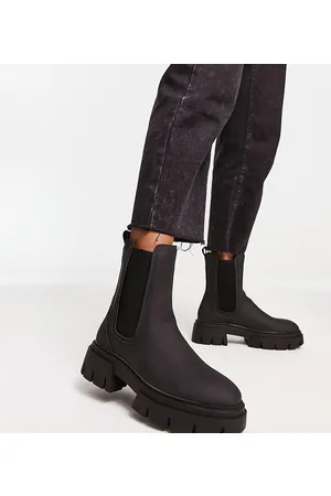 Schuh Amaya - Stivaletti al polpaccio neri con suola spessa e pianta larga