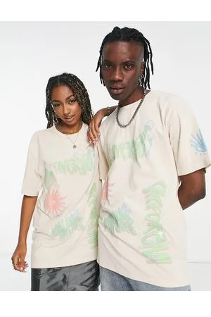 Reclaimed T-shirt unisex modello multiverso color écru
