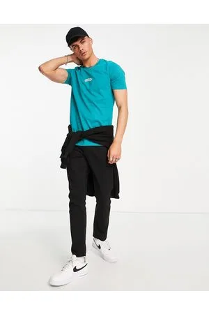 Good For Nothing T-shirt blu turchese con stampa del logo al centro