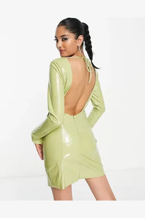 ASOS Vestito corto lucido aperto dietro