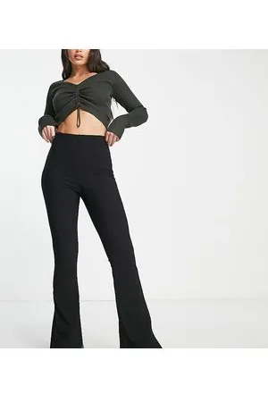 New Look Pantaloni a zampa neri a coste