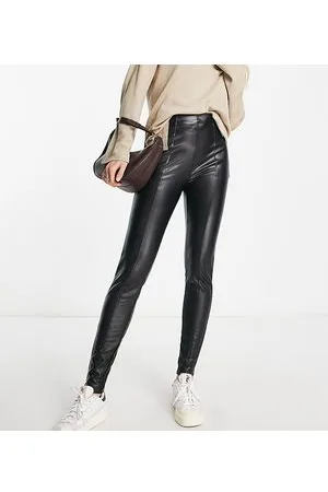 New Look Leggings in pelle sintetica nera