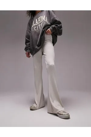 Topshop Premium Edit - Pantaloni a zampa sporco a coste