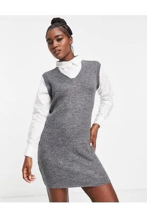 JDY Vestito camicia e maglione 2 in 1