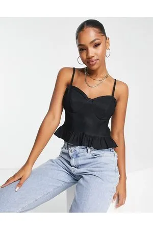 New Look Crop top a corsetto