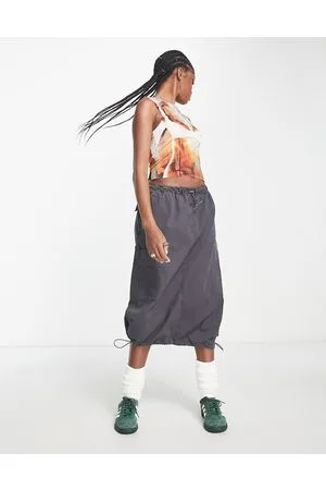 Jaded London Gonna midi multitasche cargo stile Y2K antracite