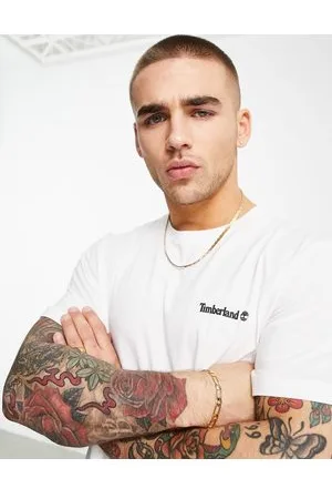 Timberland T-shirt bianca con logo piccolo