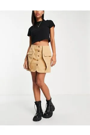 I saw it first Minigonna cargo beige