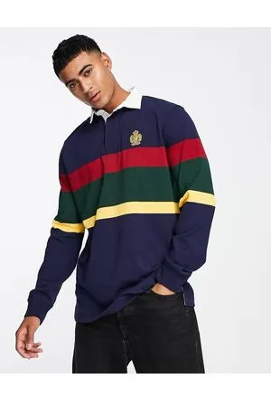 Ralph Lauren Polo stile rugby con logo con stemma a righe multicolore