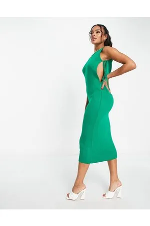 Fashionkilla Vestito midi in maglia con allacciatura laterale