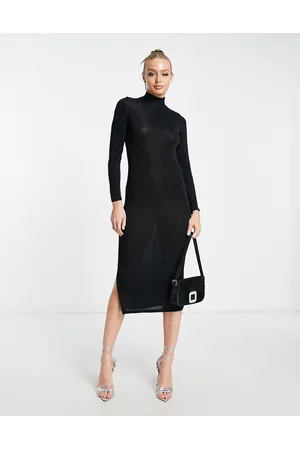 Monki Vestito midi con collo alto