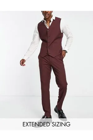 ASOS Pantaloni da abito slim bordeaux