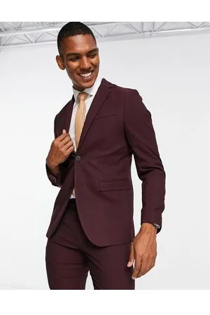 New Look Giacca da abito skinny bordeaux