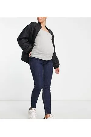 New Look Jeans skinny indaco con fascia sopra al pancione