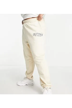 In The Style X Perrie Sian - Joggers color crema con scritta in coordinato