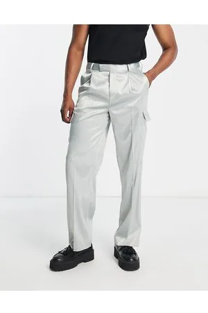 ASOS Pantaloni cargo a fondo ampio color salvia