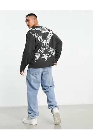ASOS T-shirt oversize a maniche lunghe nera con stampa "Suicide Squad"
