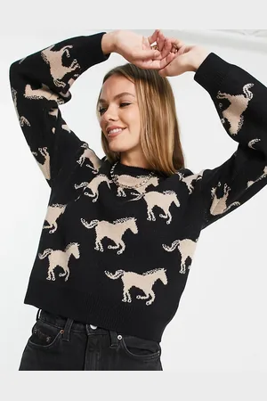 & OTHER STORIES Maglione in misto lana con motivo di cavalli