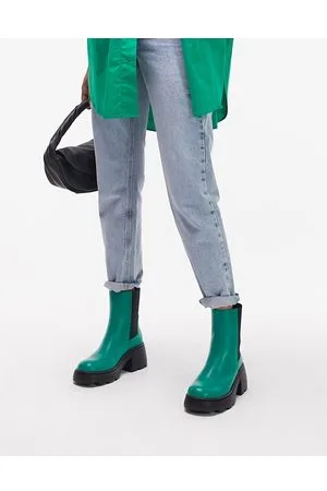 Topshop Margot - Stivaletti Chelsea verdi
