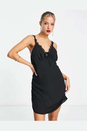 ASOS Vestito sottoveste corto con inserto in pizzo