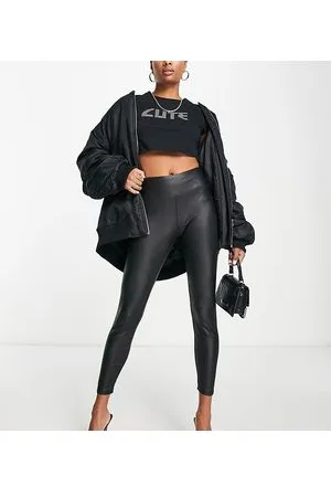 New Look Leggings effetto bagnato neri