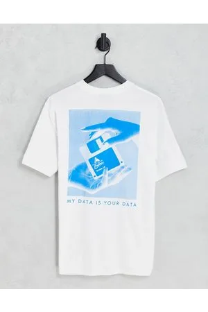 Coney Island Picnic T-shirt bianca con stampa “Online” sul davanti e sul retro