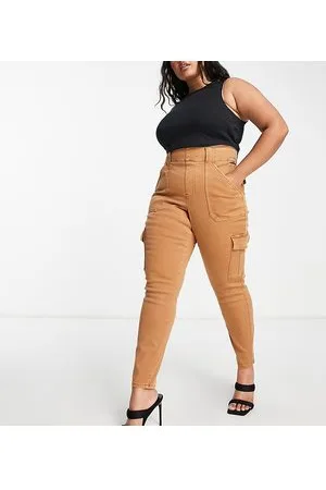 Spanx Plus - Pantaloni skinny cargo a vita alta beige