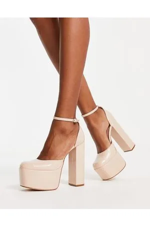 Aldo Craybaen - Scarpe beige in vernice con plateau