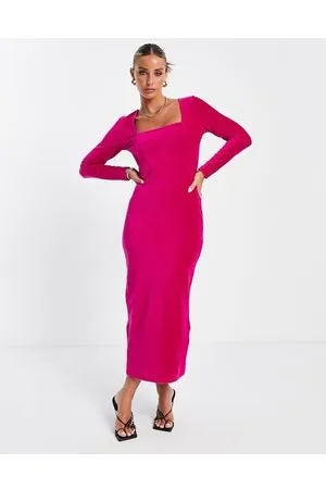 Whistles Vestito midi aderente in velluto
