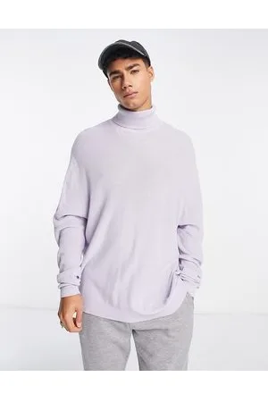 ASOS Dolcevita leggero oversize color lavanda a coste