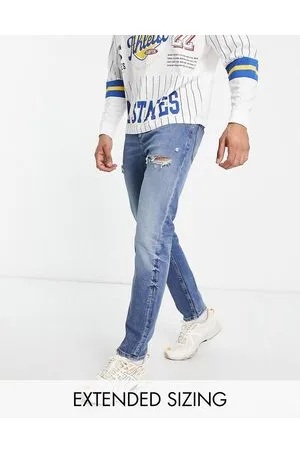 ASOS Jeans stretch slim lavaggio medio con strappi