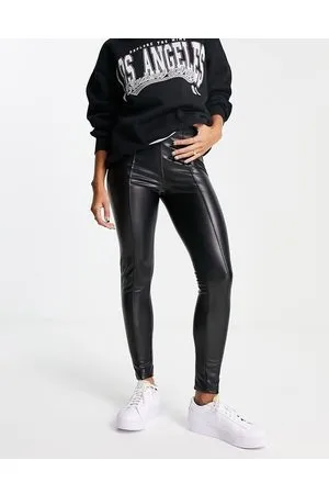 New Look Leggings in pelle sintetica neri