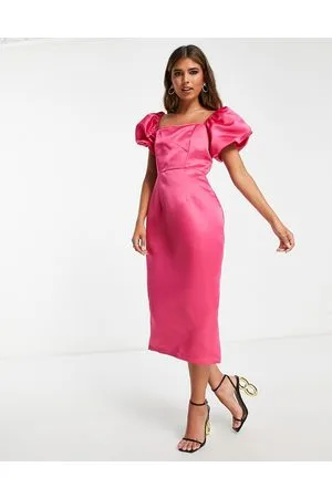 In The Style X Terrie Mcevoy - Vestito midi longuette con maniche a sbuffo
