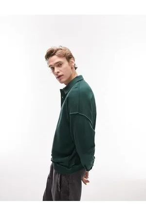Topman Polo oversize con cuciture a vista slavato