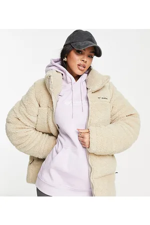 Columbia Puffect - Piumino in pile borg color pietra - In esclusiva per ASOS