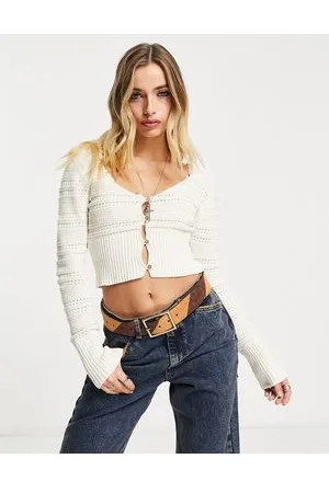 Bolongaro Cardigan in maglia avena testurizzata