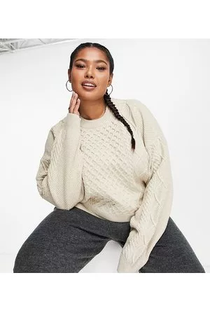 VERO MODA Aware - Maglione color crema allacciato sul retro