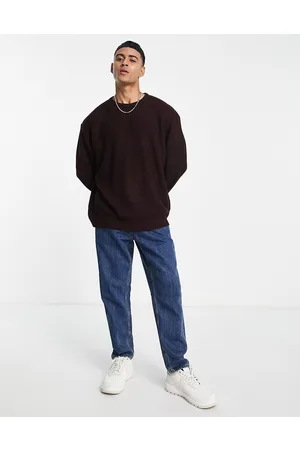 Brave Soul Maglione bordeaux scuro con spalle scivolate
