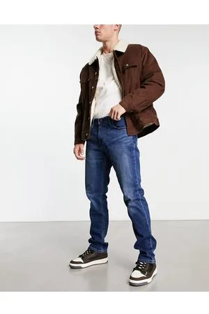 Hollister Jeans dritti lavaggio scuro leggermente invecchiati